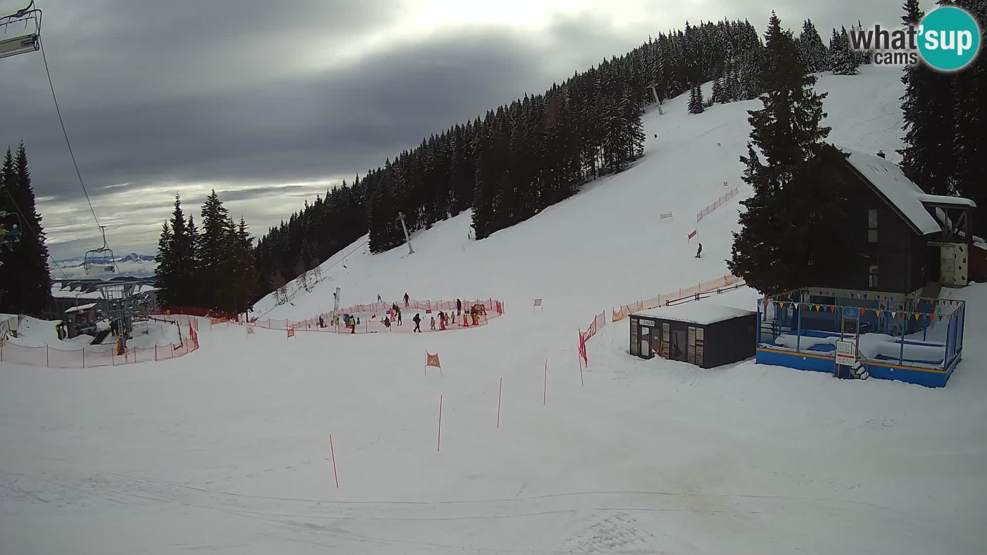 Cámara web en vivo de la estación de esquí GOLTE – vista a Medvedjak – Eslovenia