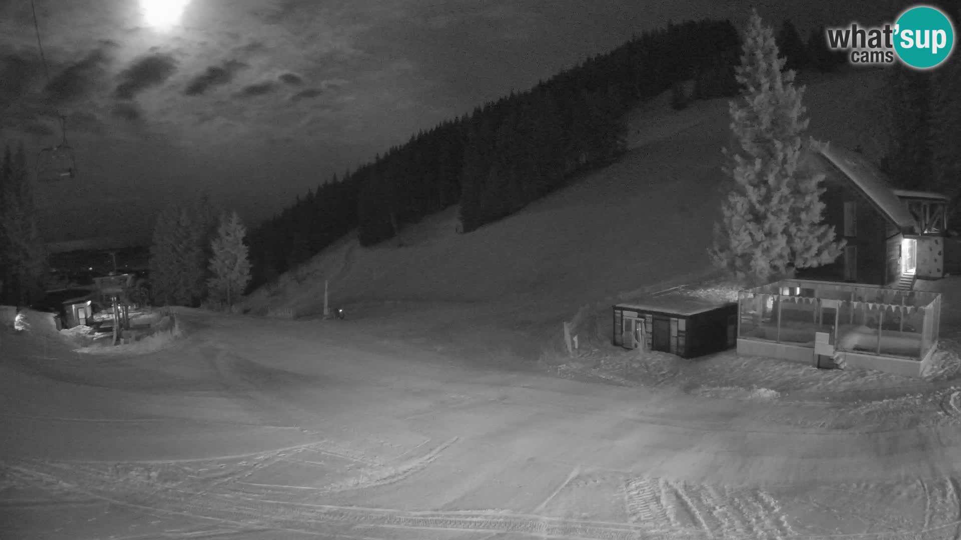 Spletna kamera smučišča GOLTE v živo – pogled na Medvedjak