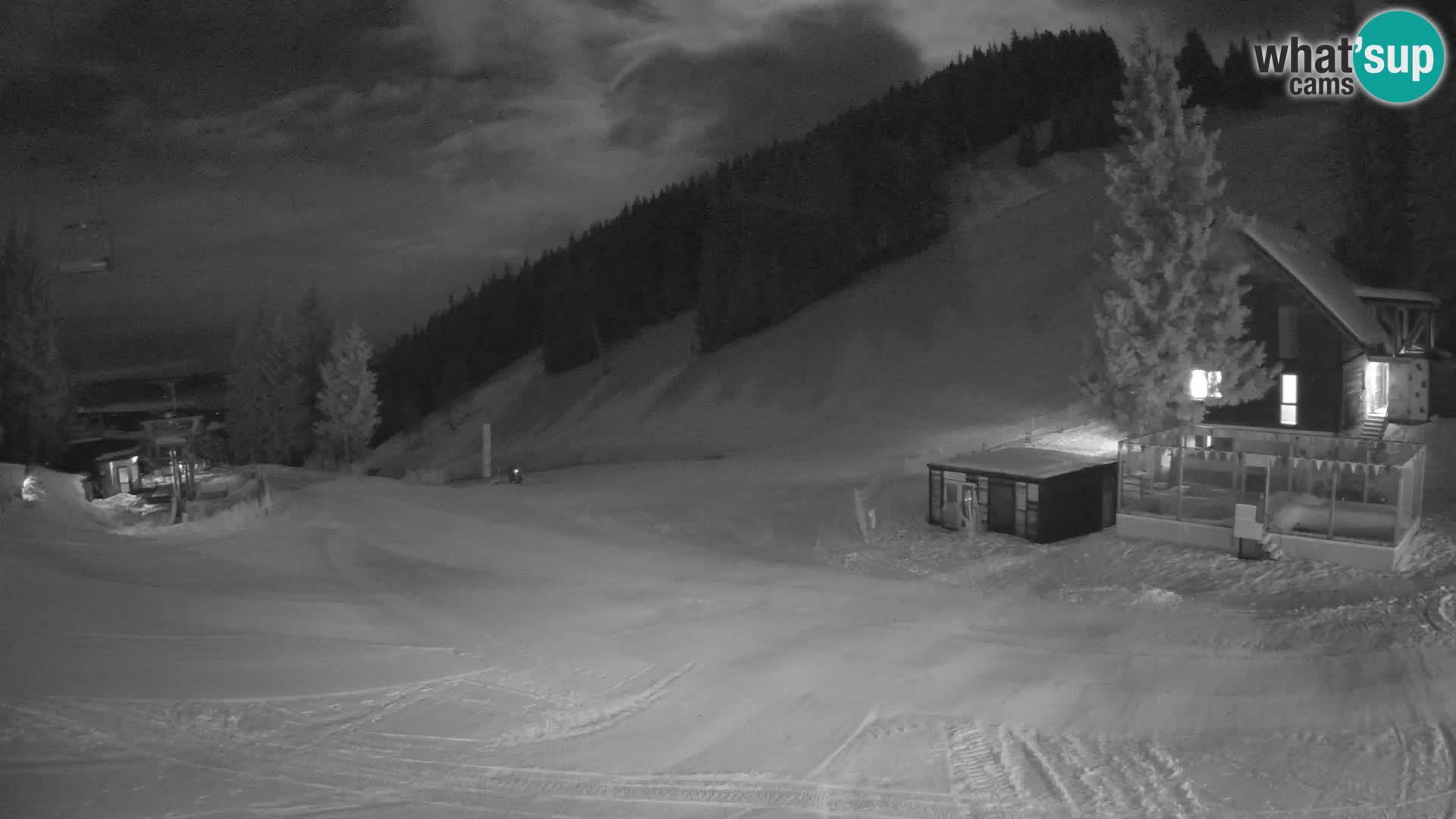 Spletna kamera smučišča GOLTE v živo – pogled na Medvedjak