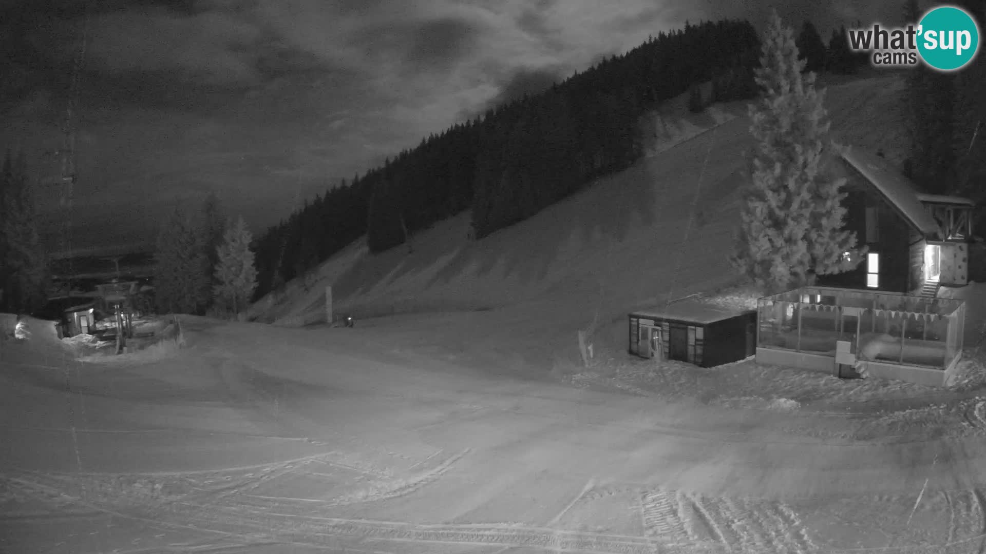 Spletna kamera smučišča GOLTE v živo – pogled na Medvedjak