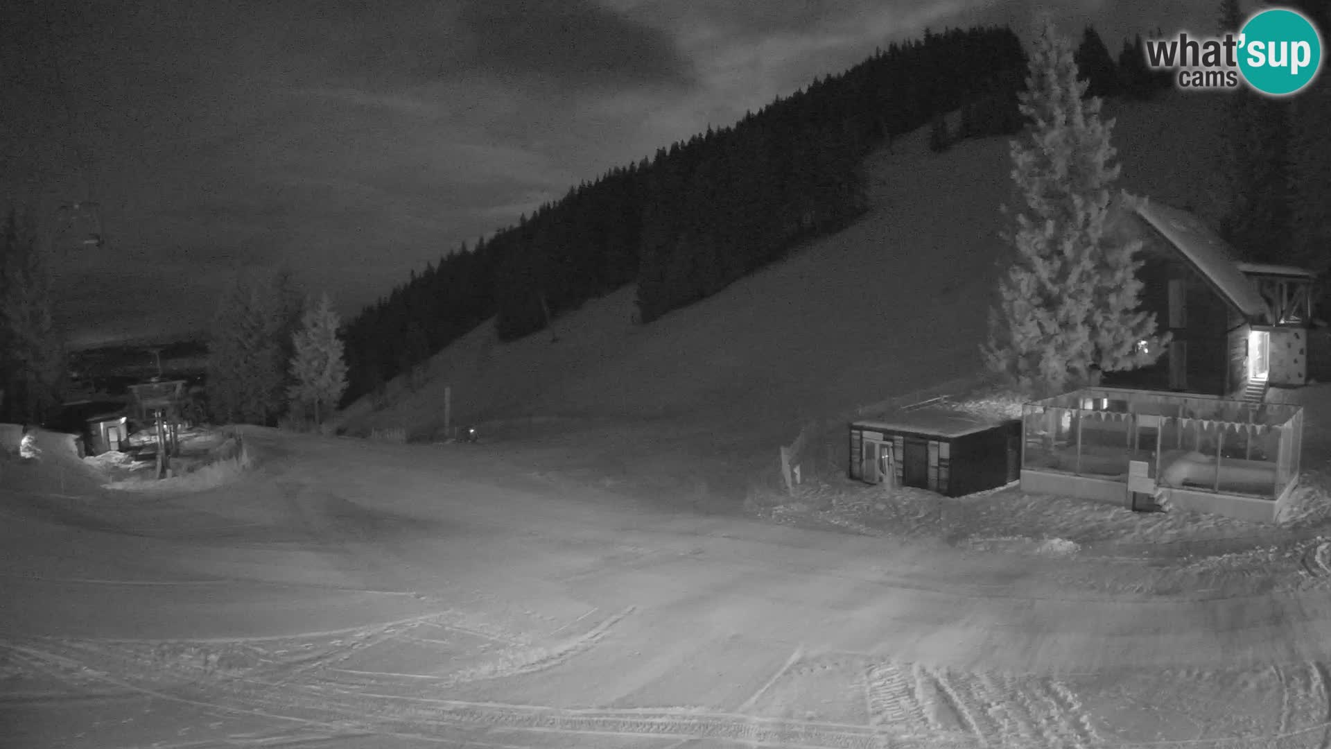 Spletna kamera smučišča GOLTE v živo – pogled na Medvedjak