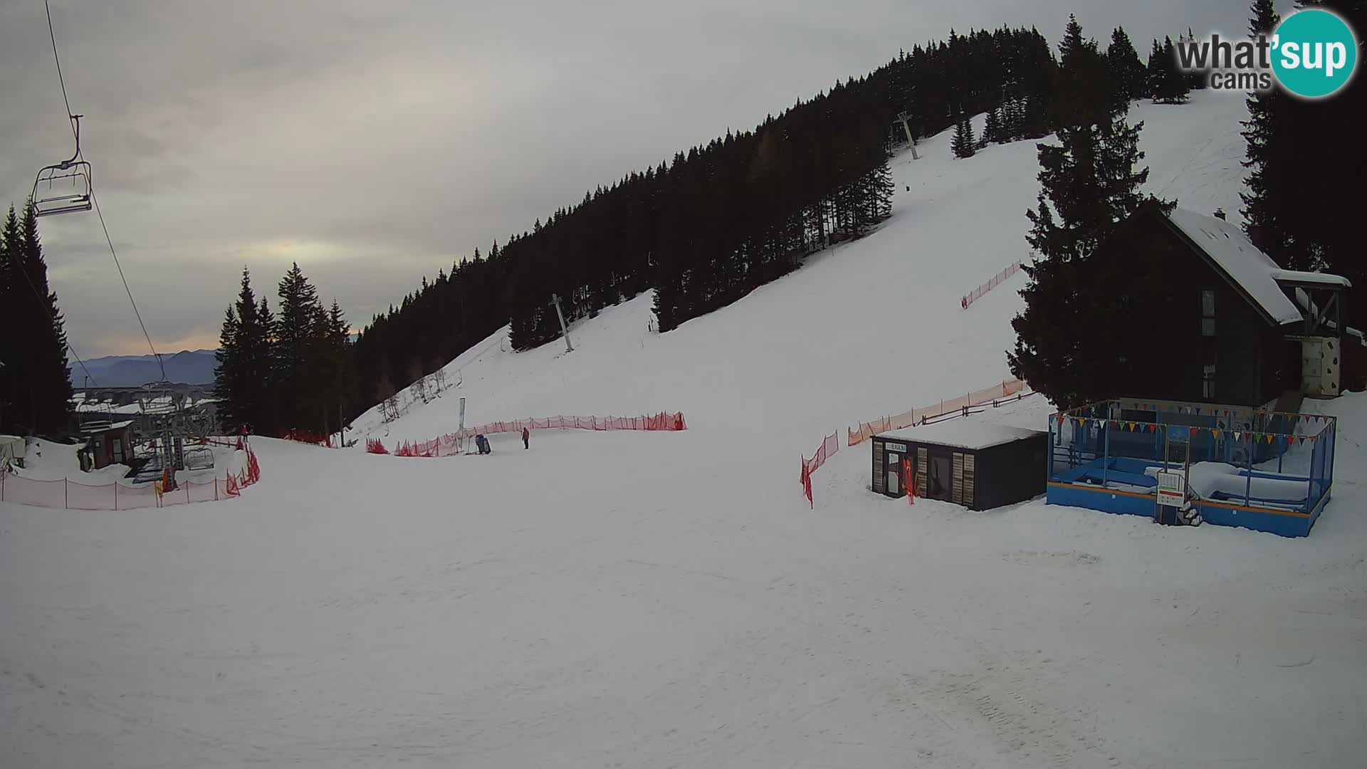 Spletna kamera smučišča GOLTE v živo – pogled na Medvedjak