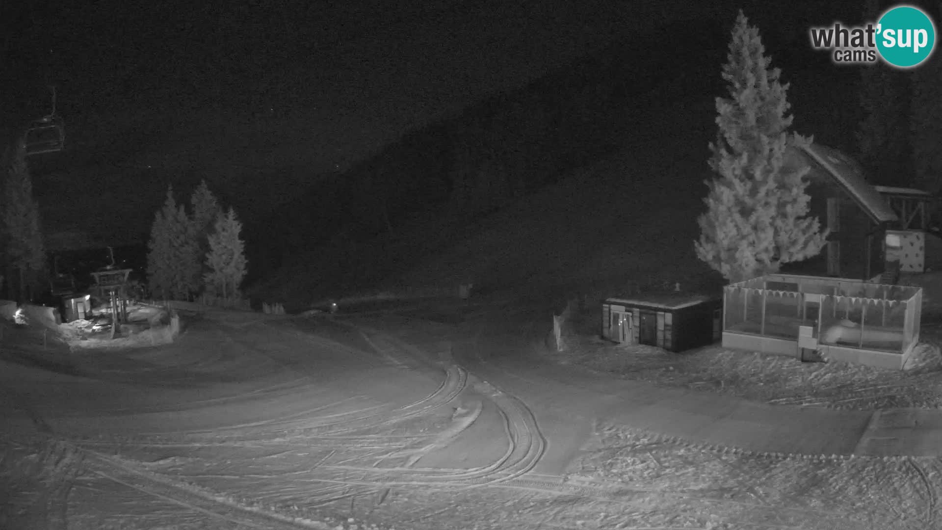 Spletna kamera smučišča GOLTE v živo – pogled na Medvedjak