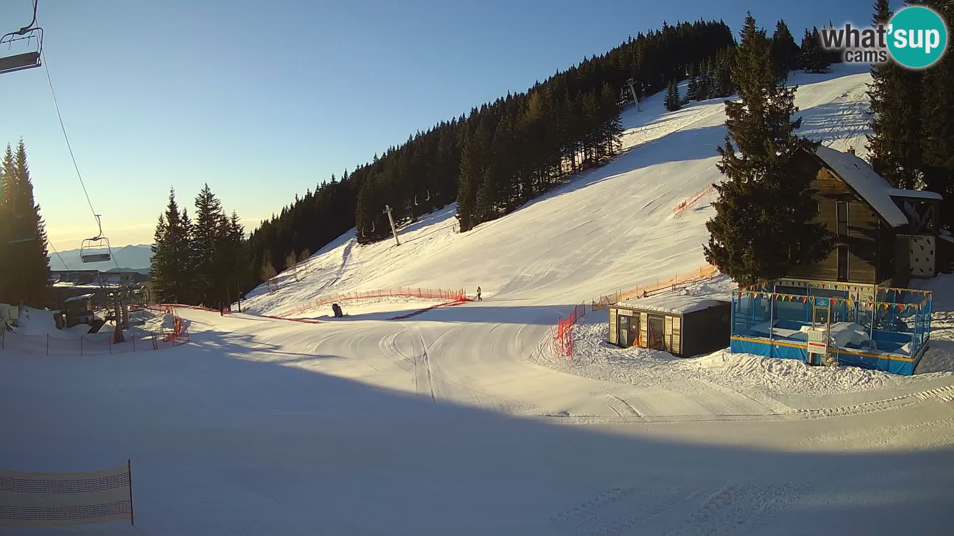 Spletna kamera smučišča GOLTE v živo – pogled na Medvedjak