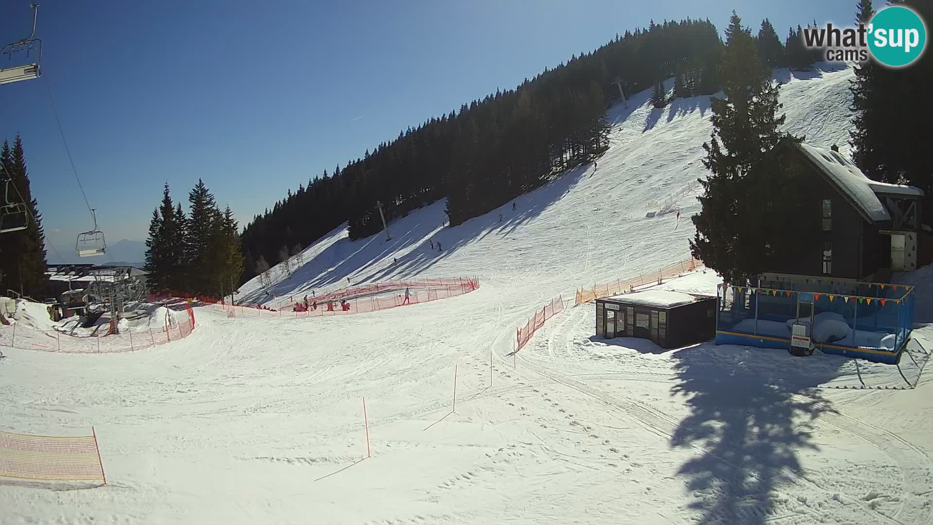 Spletna kamera smučišča GOLTE v živo – pogled na Medvedjak