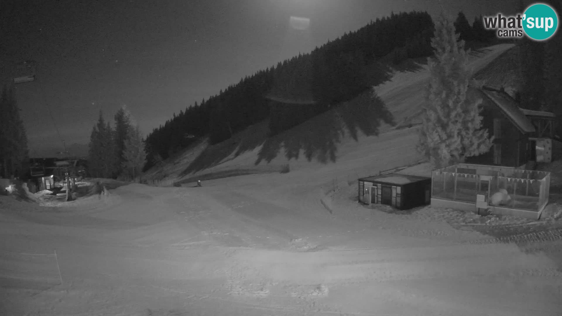 Spletna kamera smučišča GOLTE v živo – pogled na Medvedjak