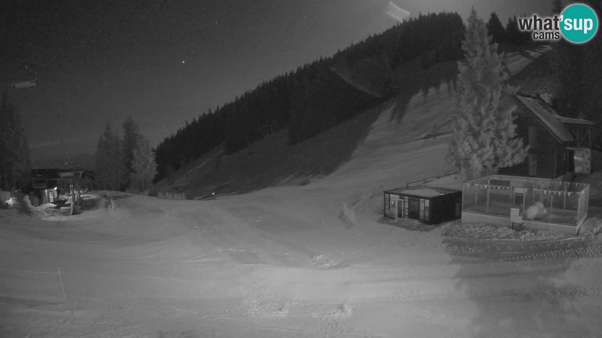 Spletna kamera smučišča GOLTE v živo – pogled na Medvedjak