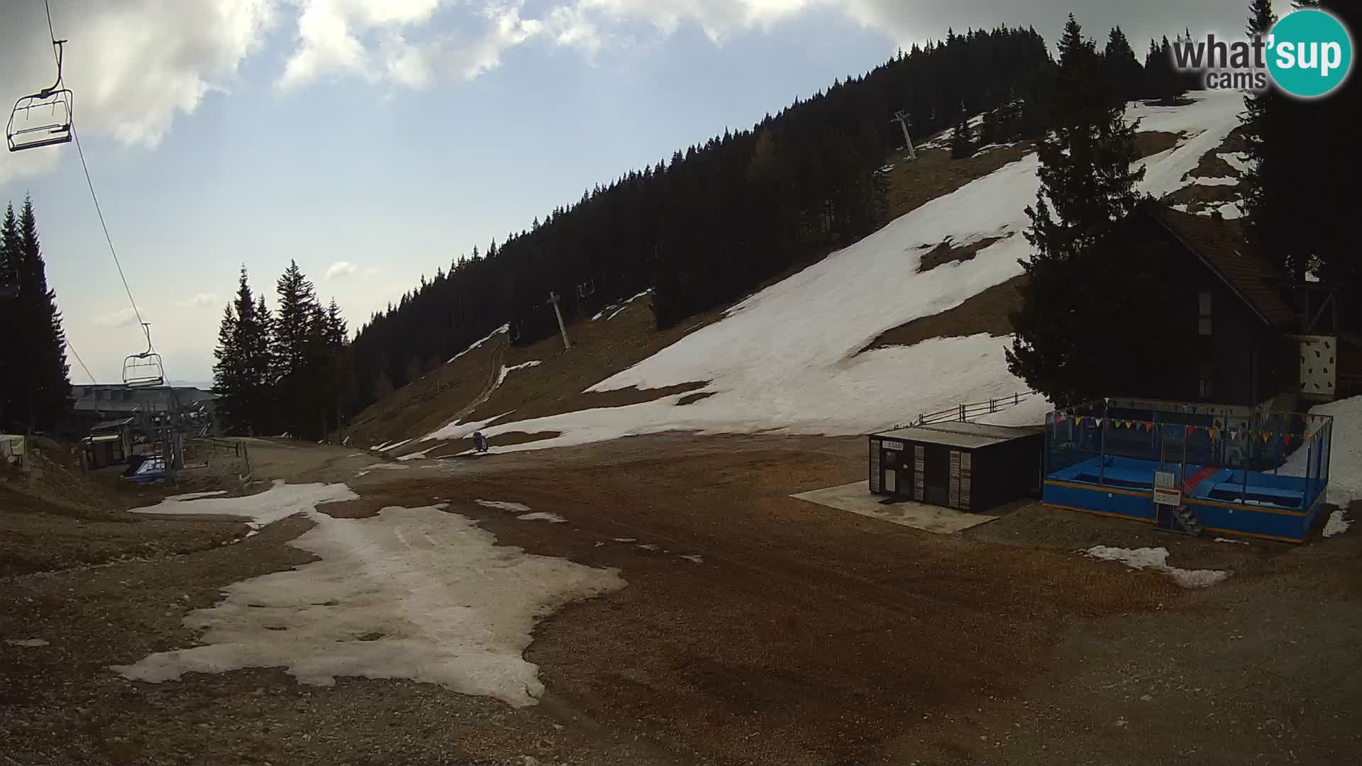 Spletna kamera smučišča GOLTE v živo – pogled na Medvedjak