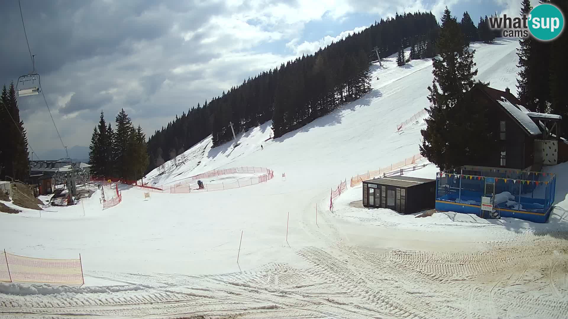 Spletna kamera smučišča GOLTE v živo – pogled na Medvedjak
