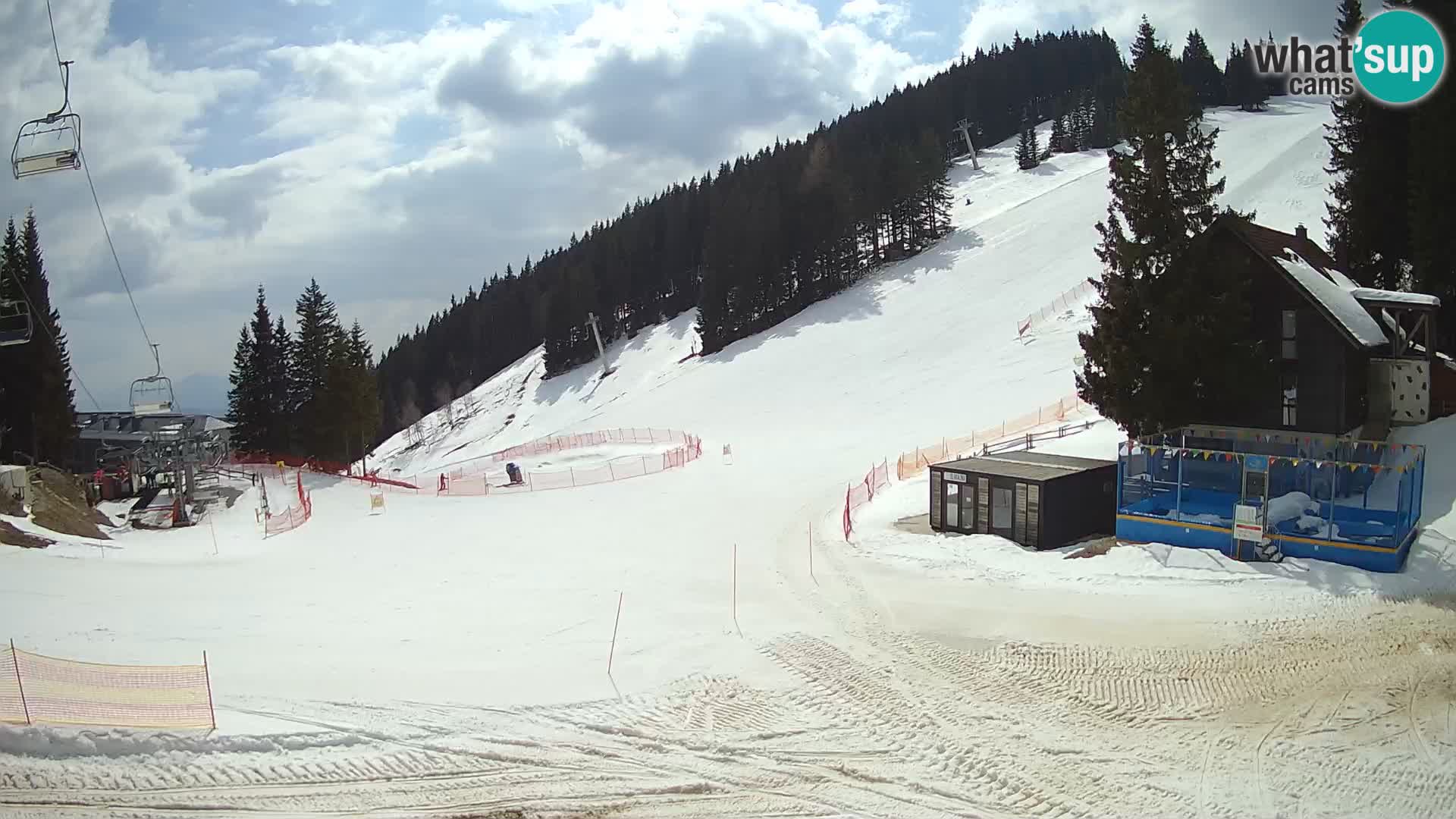Spletna kamera smučišča GOLTE v živo – pogled na Medvedjak