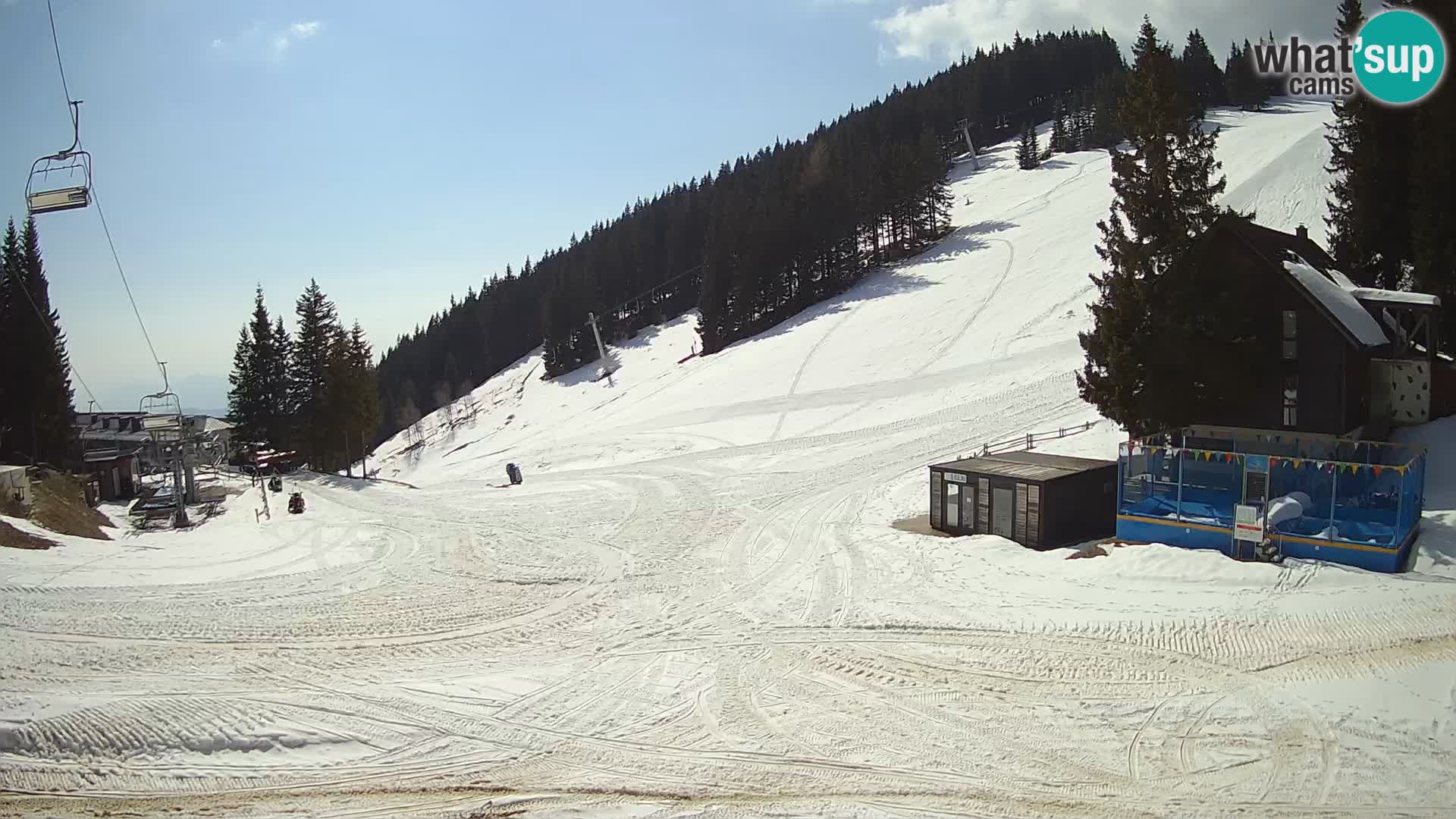 Spletna kamera smučišča GOLTE v živo – pogled na Medvedjak