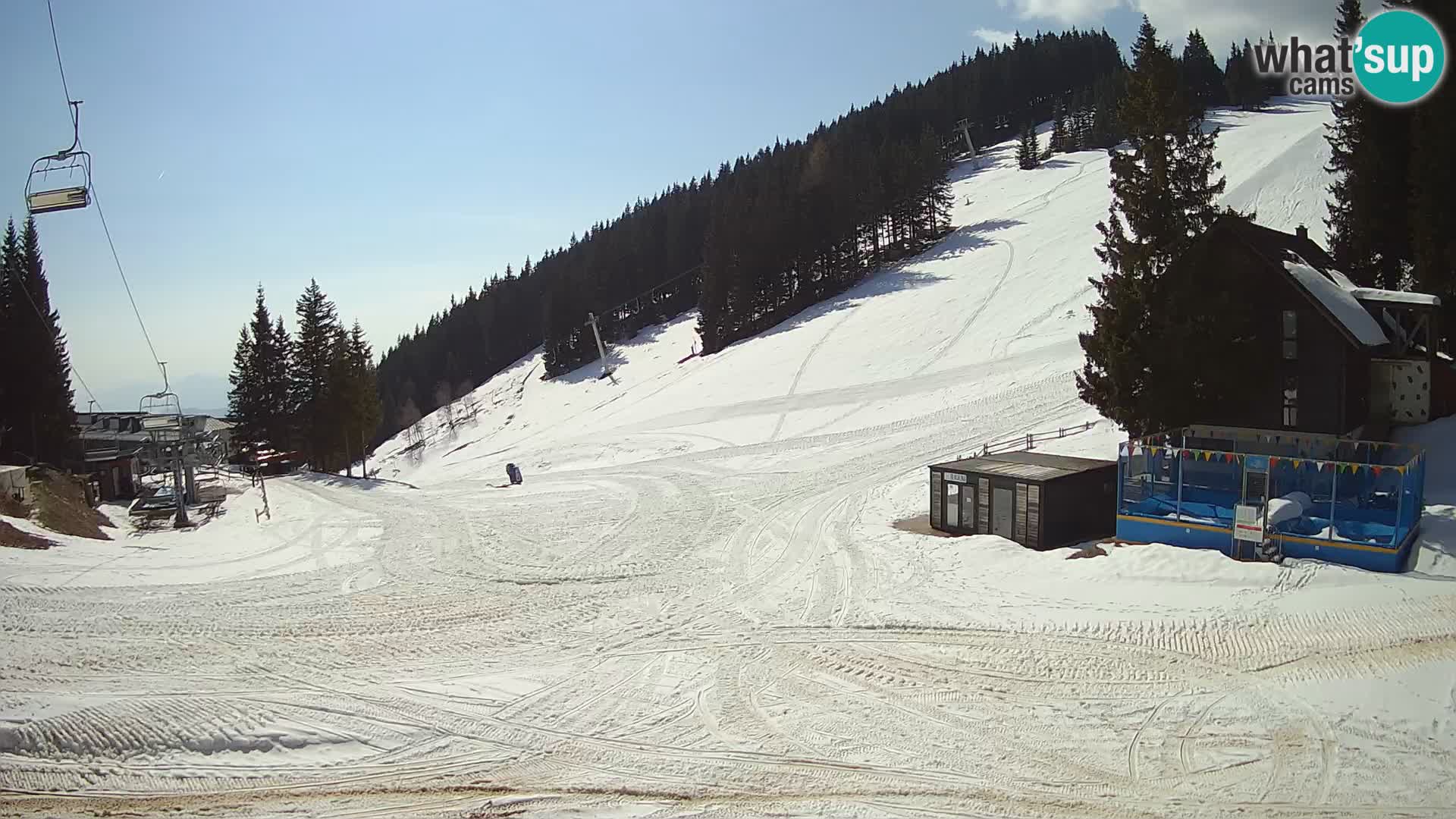 Spletna kamera smučišča GOLTE v živo – pogled na Medvedjak