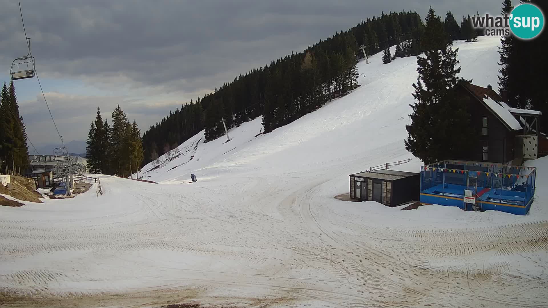 Cámara web en vivo de la estación de esquí GOLTE – vista a Medvedjak – Eslovenia