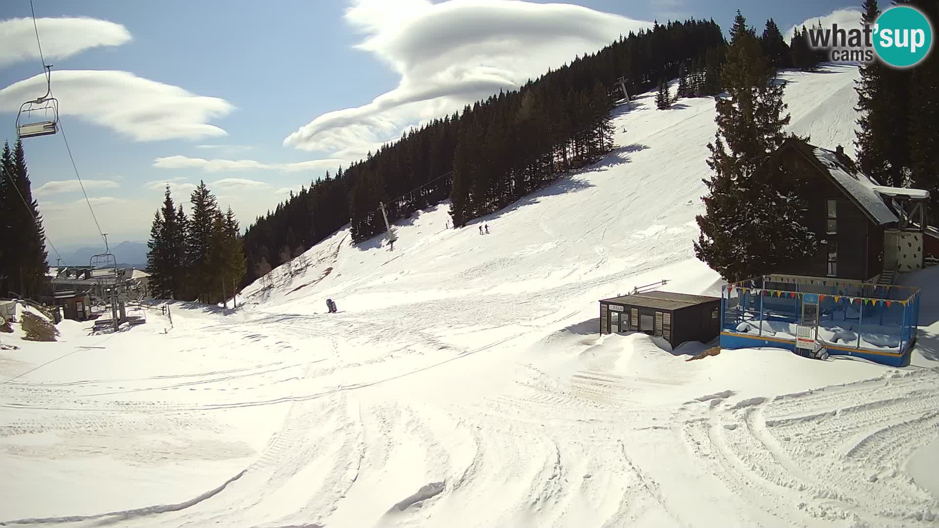 Spletna kamera smučišča GOLTE v živo – pogled na Medvedjak