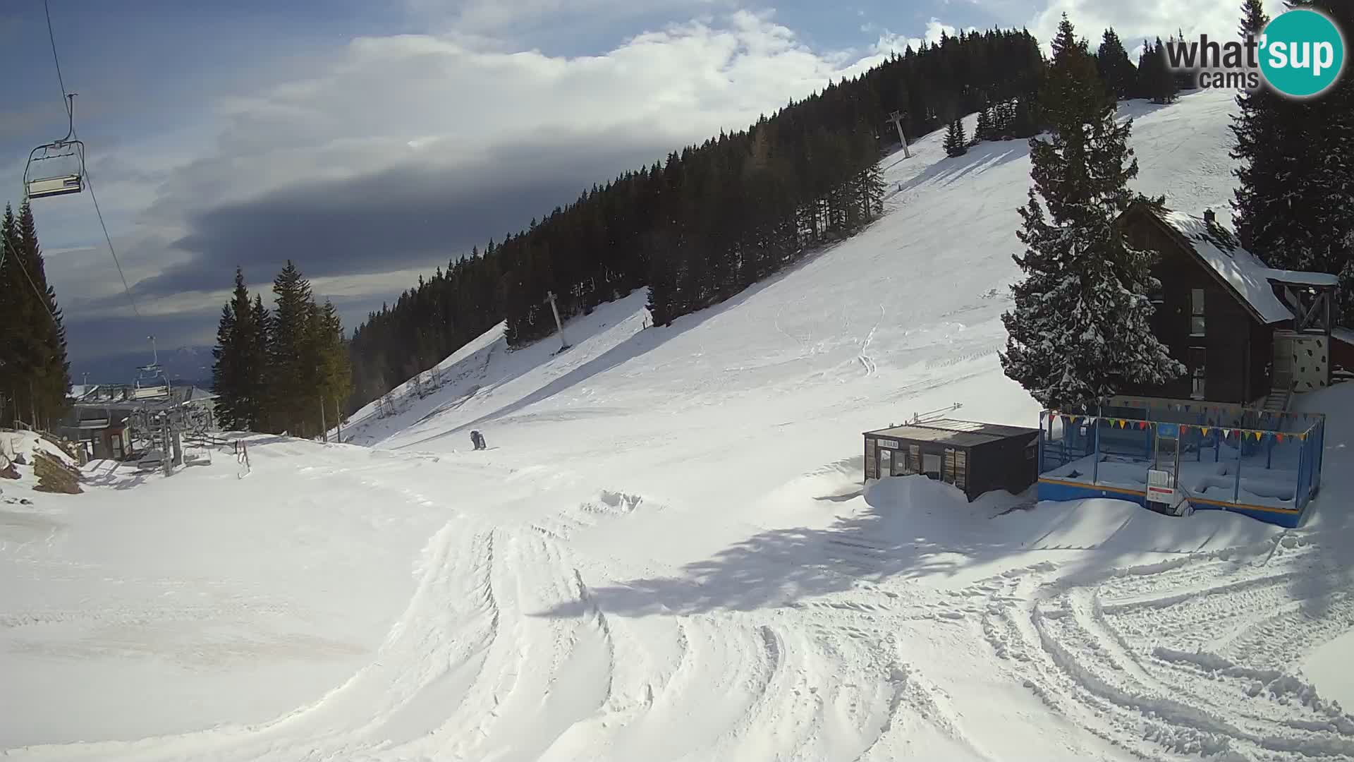 Cámara web en vivo de la estación de esquí GOLTE – vista a Medvedjak – Eslovenia