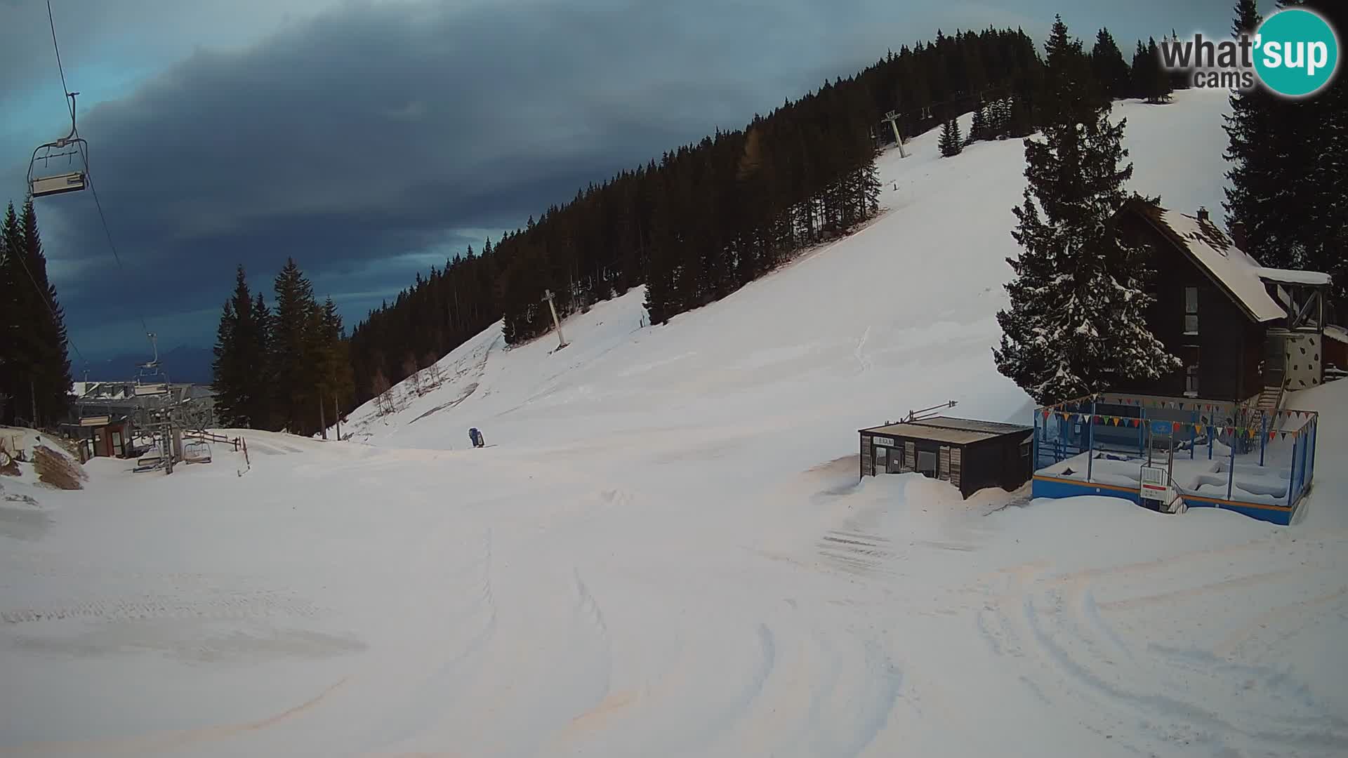 Cámara web en vivo de la estación de esquí GOLTE – vista a Medvedjak – Eslovenia