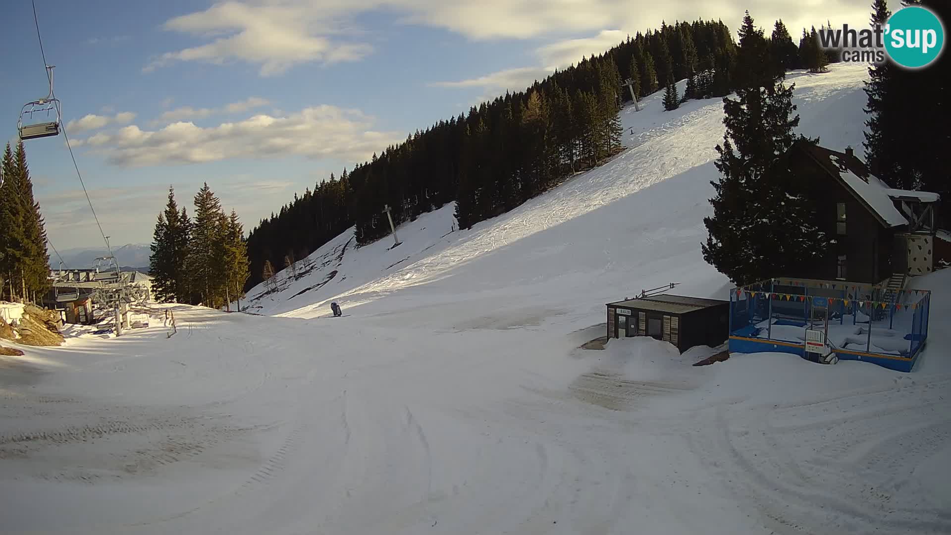 Spletna kamera smučišča GOLTE v živo – pogled na Medvedjak