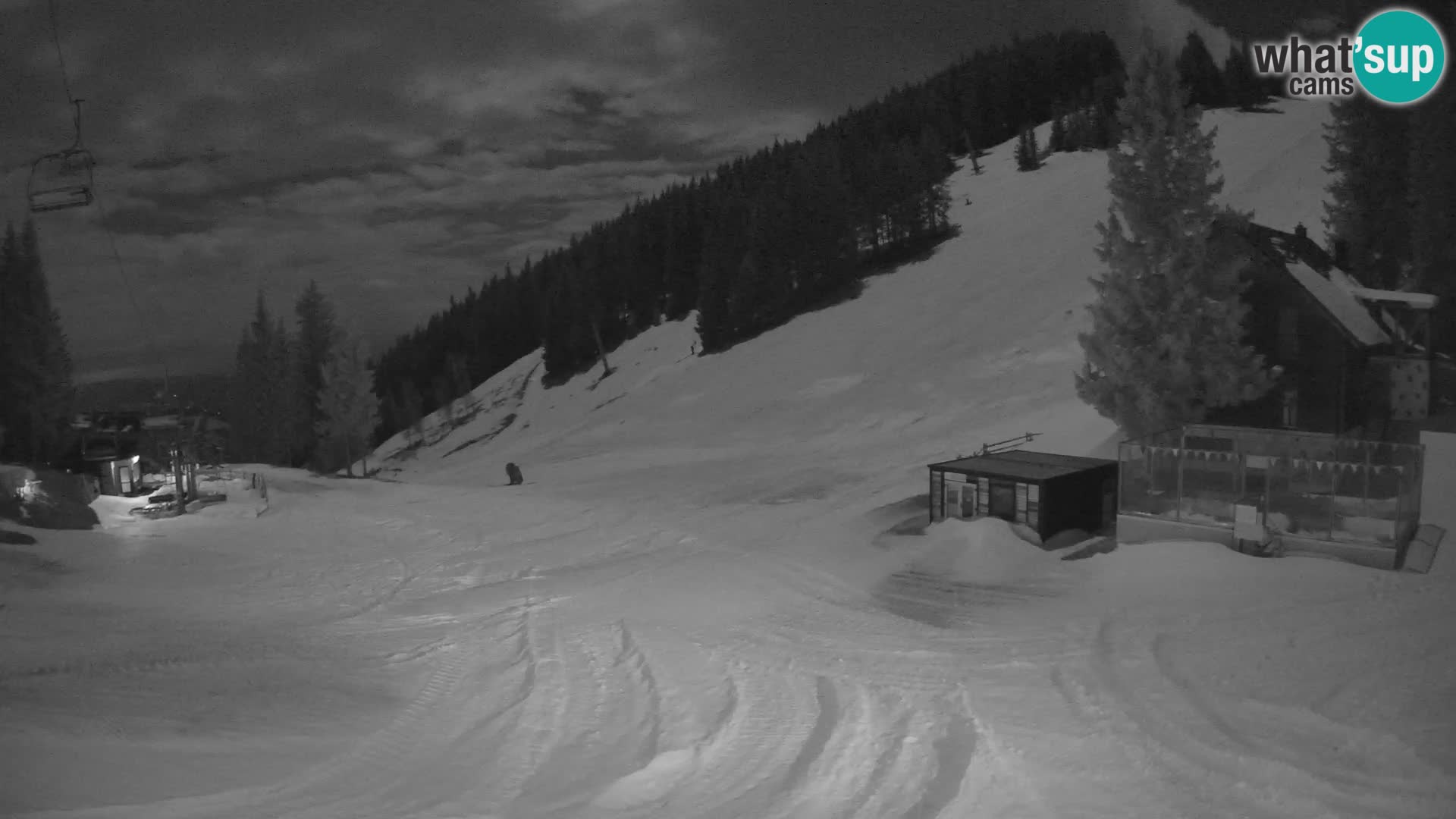 Spletna kamera smučišča GOLTE v živo – pogled na Medvedjak