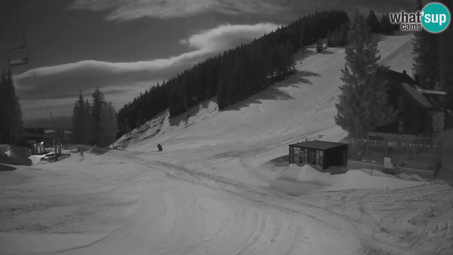 Spletna kamera smučišča GOLTE v živo – pogled na Medvedjak