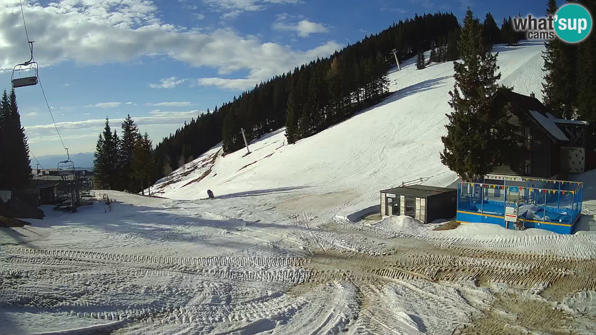 Cámara web en vivo de la estación de esquí GOLTE – vista a Medvedjak – Eslovenia