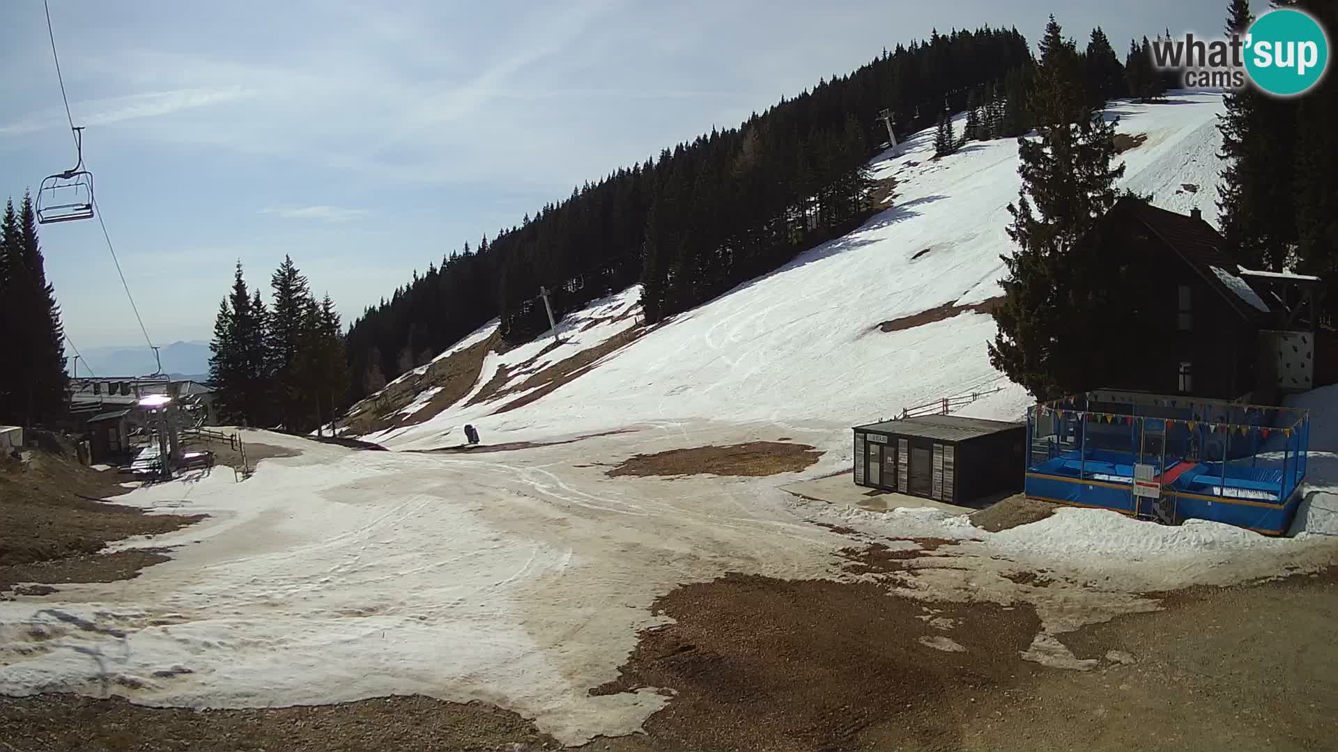 Spletna kamera smučišča GOLTE v živo – pogled na Medvedjak