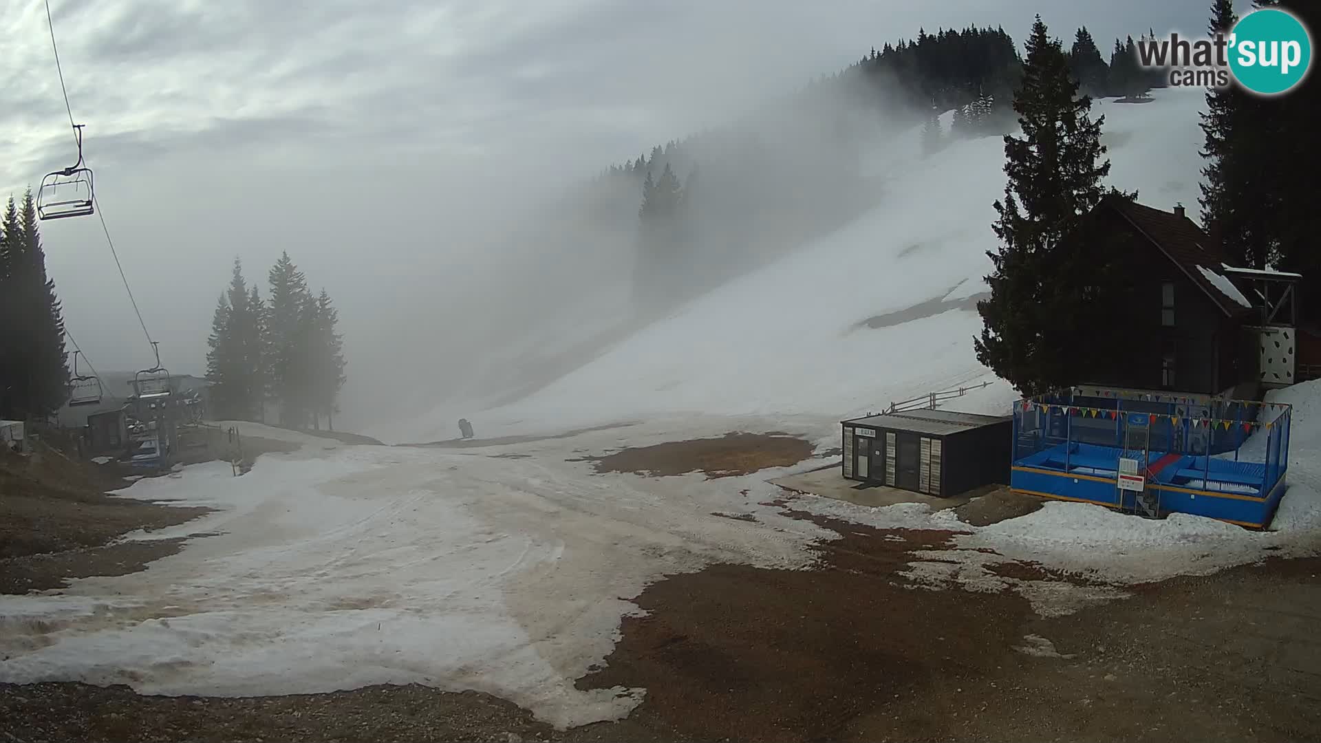 Cámara web en vivo de la estación de esquí GOLTE – vista a Medvedjak – Eslovenia