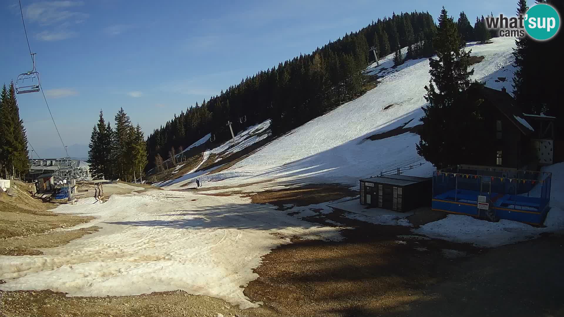Spletna kamera smučišča GOLTE v živo – pogled na Medvedjak