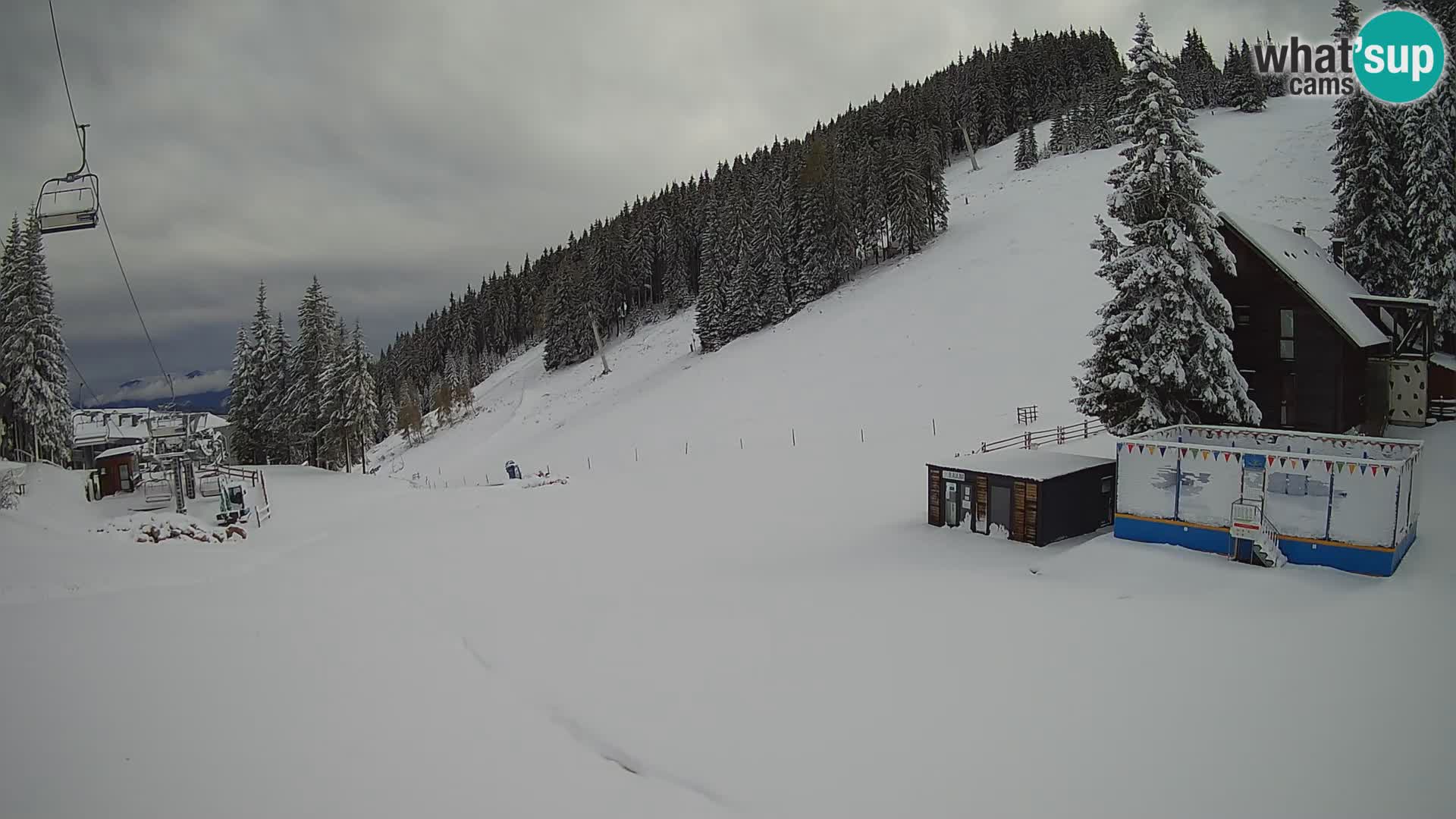 GOLTE Ski resort live webcam – view to Medvedjak – Slovenia