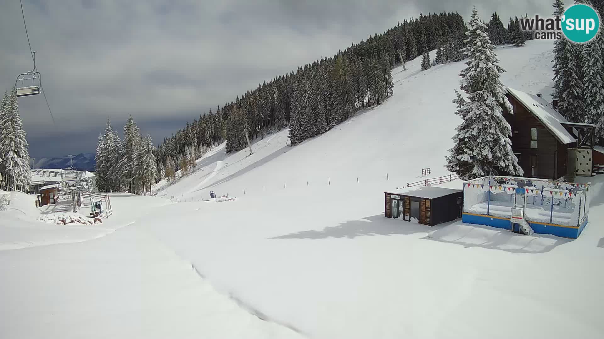 Webcam en direct de la station de ski de GOLTE – vue sur Medvedjak – Slovénie