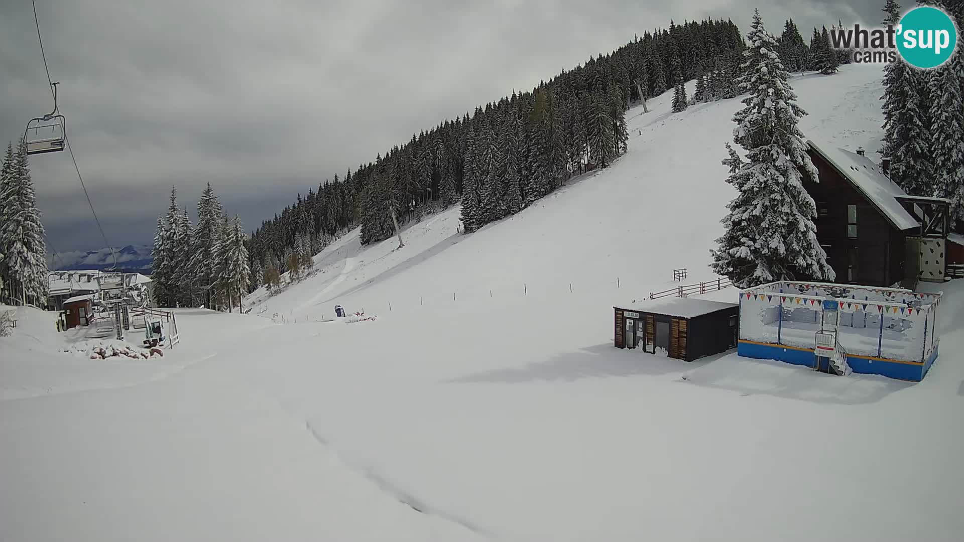 GOLTE Ski resort live webcam – view to Medvedjak – Slovenia