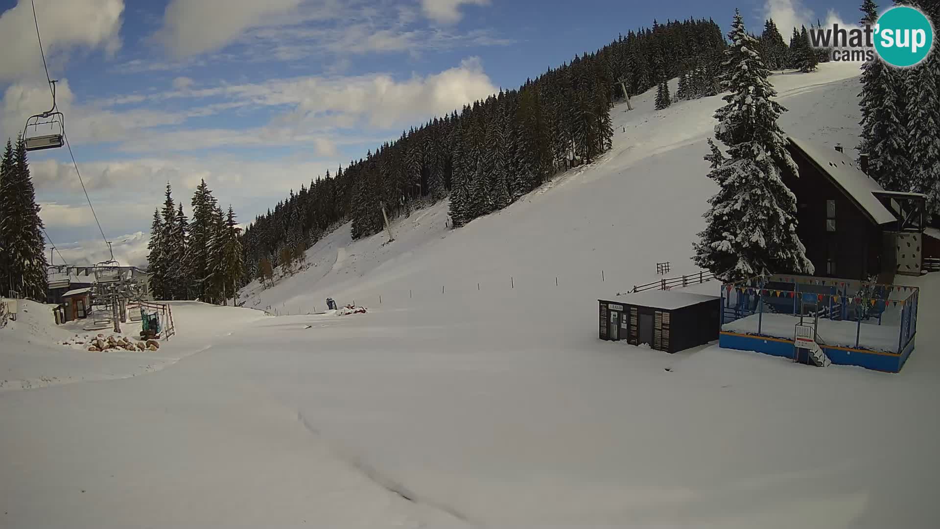 Cámara web en vivo de la estación de esquí GOLTE – vista a Medvedjak – Eslovenia
