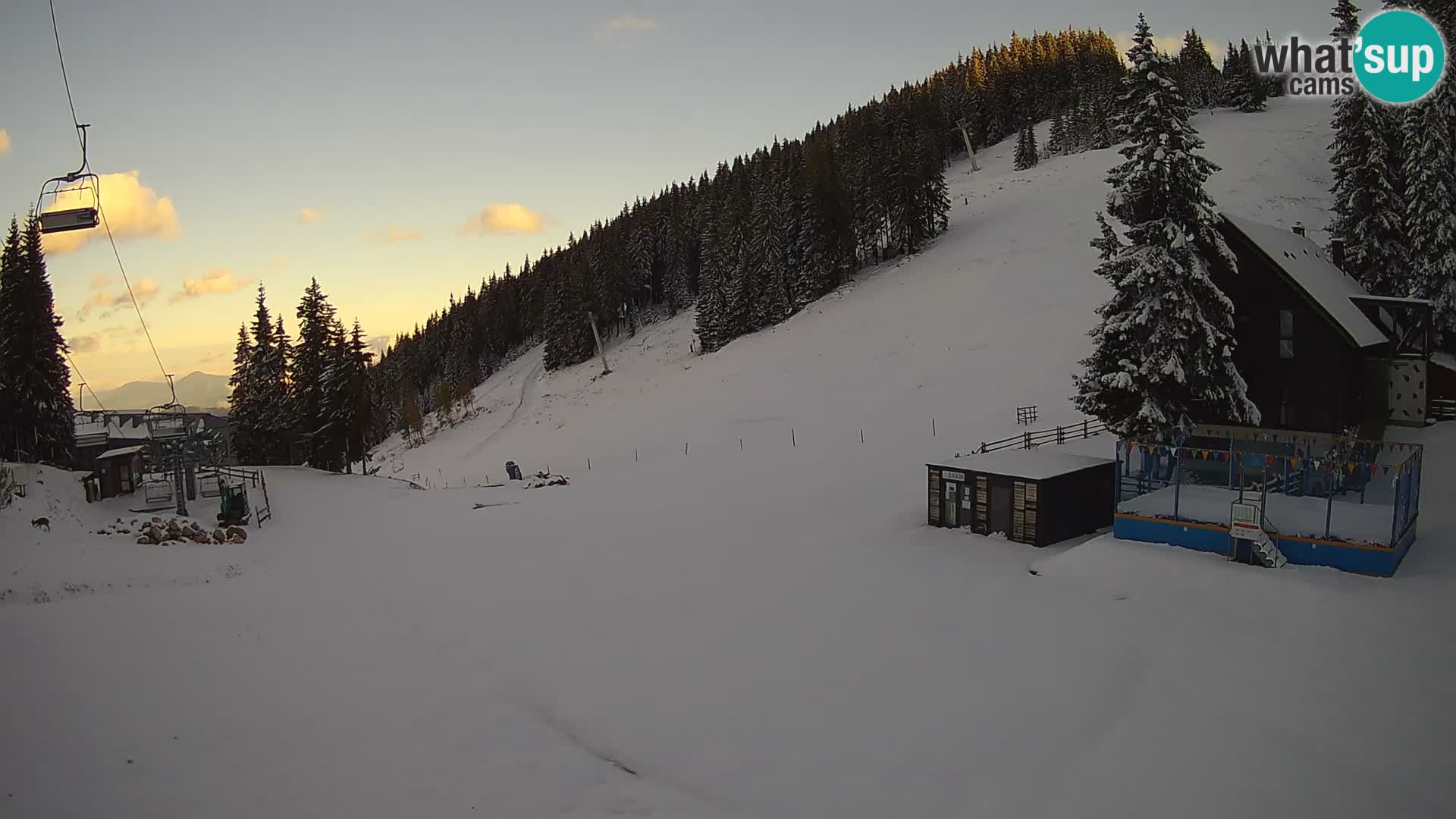 Cámara web en vivo de la estación de esquí GOLTE – vista a Medvedjak – Eslovenia