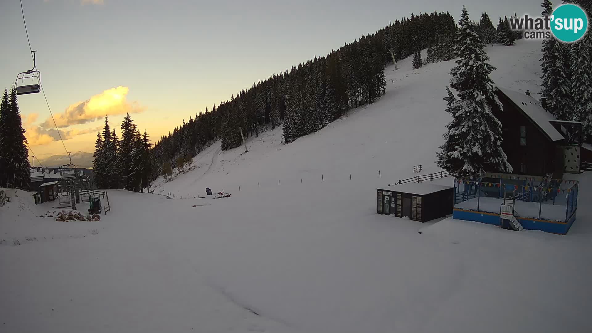 Webcam en direct de la station de ski de GOLTE – vue sur Medvedjak – Slovénie