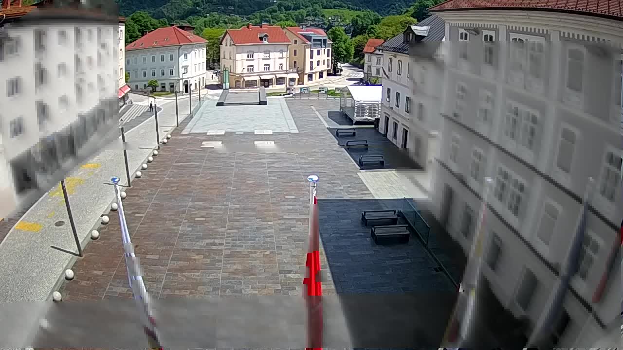 Idrija – Mestni trg (casa del pintor Jurij Tavčar)