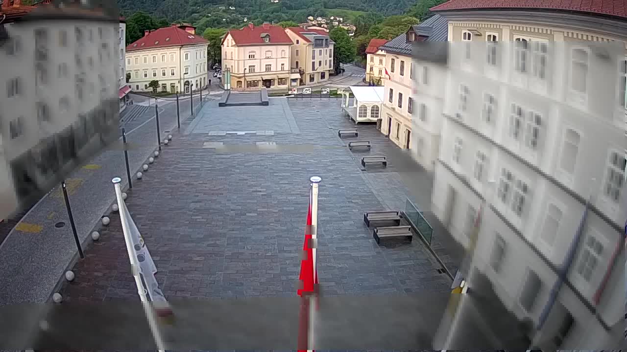 Idrija – Mestni trg (maison du peintre Jurij Tavčar)
