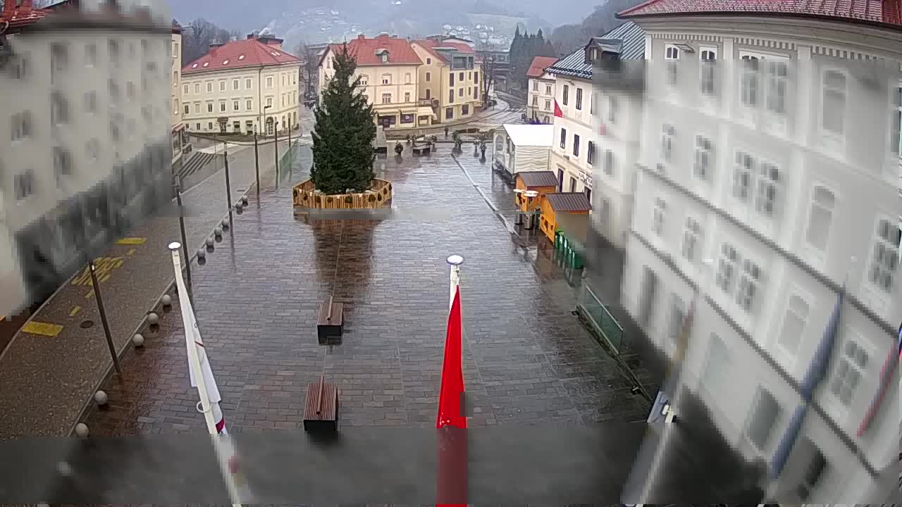 Idrija – Mestni trg (casa del pintor Jurij Tavčar)