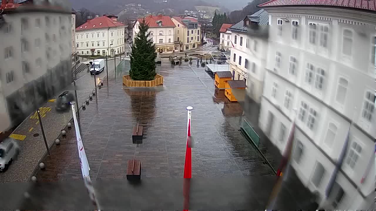 Idrija – Mestni trg (casa del pintor Jurij Tavčar)