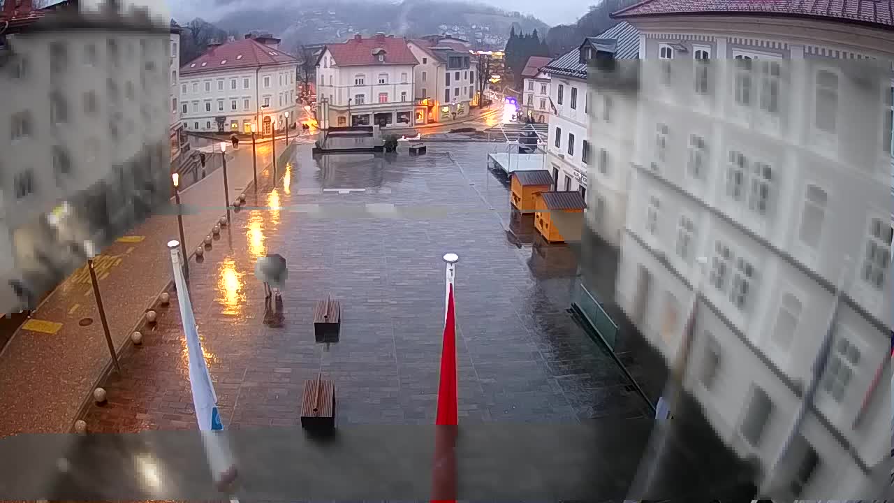 Idrija – Mestni trg (casa del pintor Jurij Tavčar)