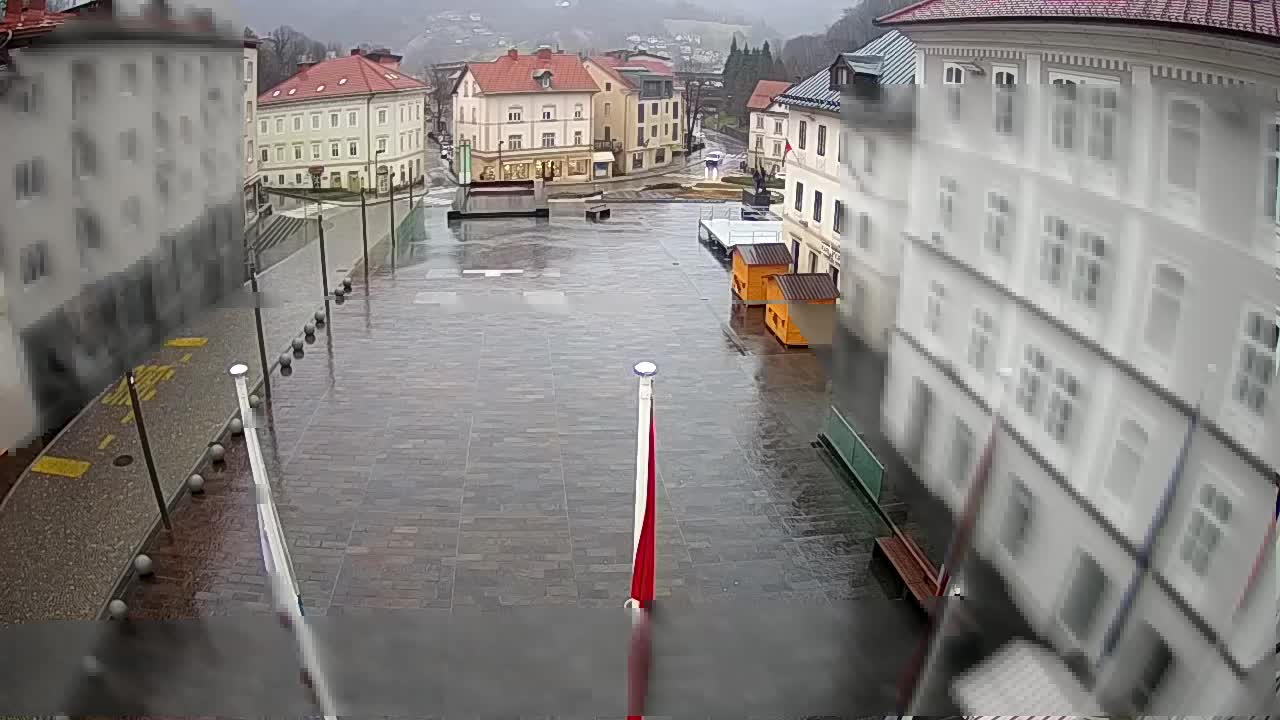 Idrija – Mestni trg (casa del pintor Jurij Tavčar)