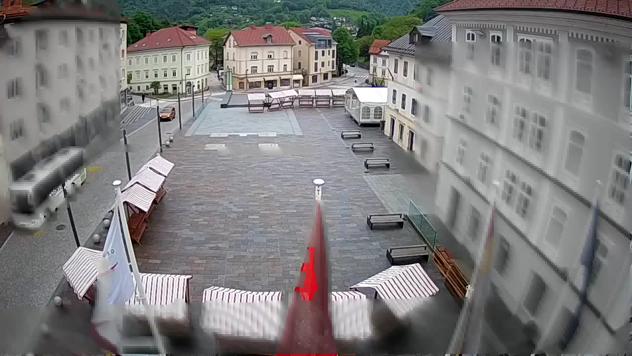 Idrija – Mestni trg (maison du peintre Jurij Tavčar)