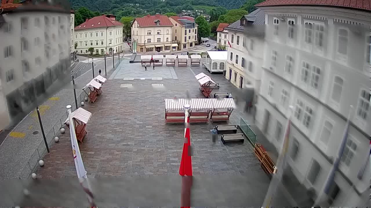 Idrija – Mestni trg (casa del pintor Jurij Tavčar)