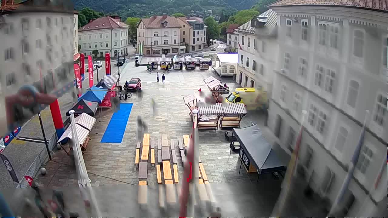 Idrija – Mestni trg (maison du peintre Jurij Tavčar)