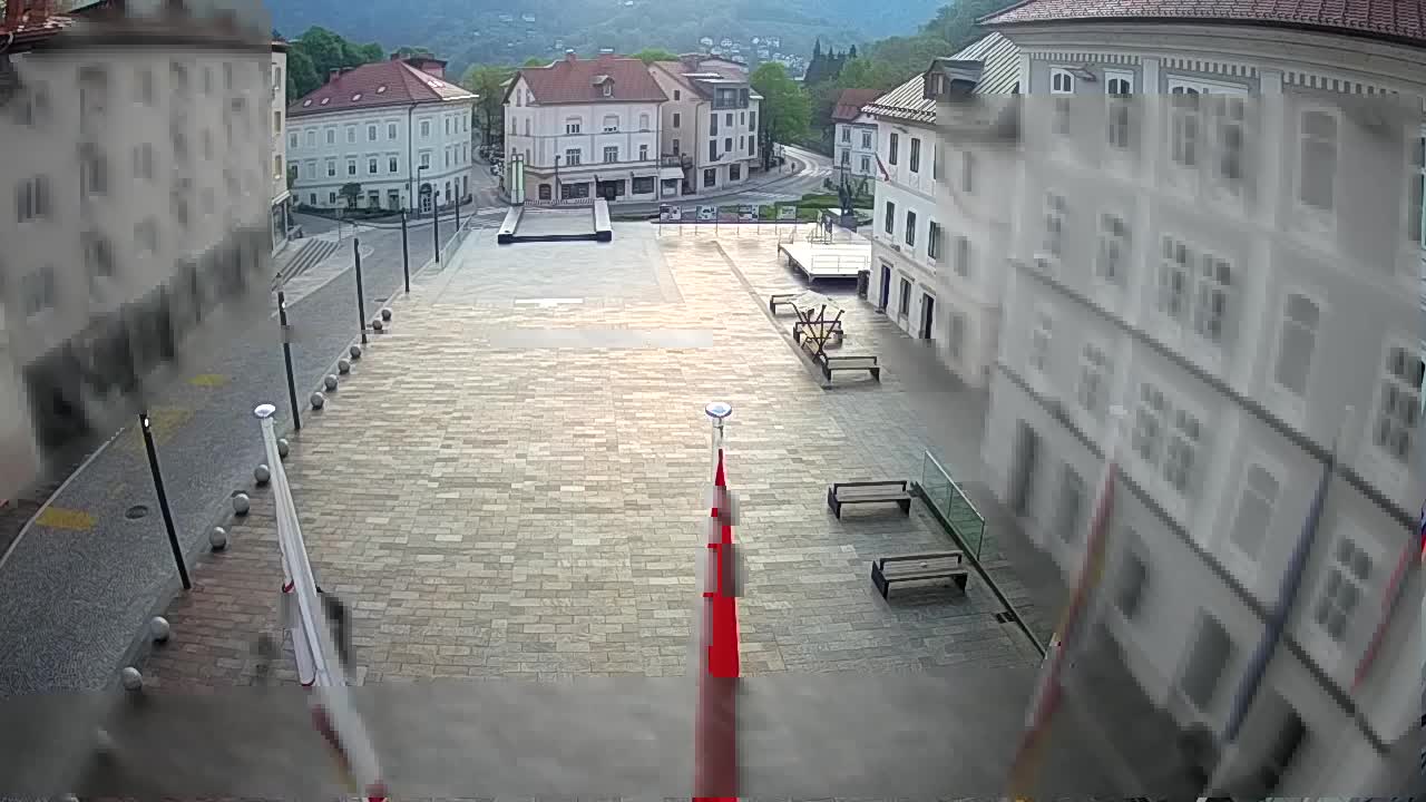 Idrija – Mestni trg (maison du peintre Jurij Tavčar)