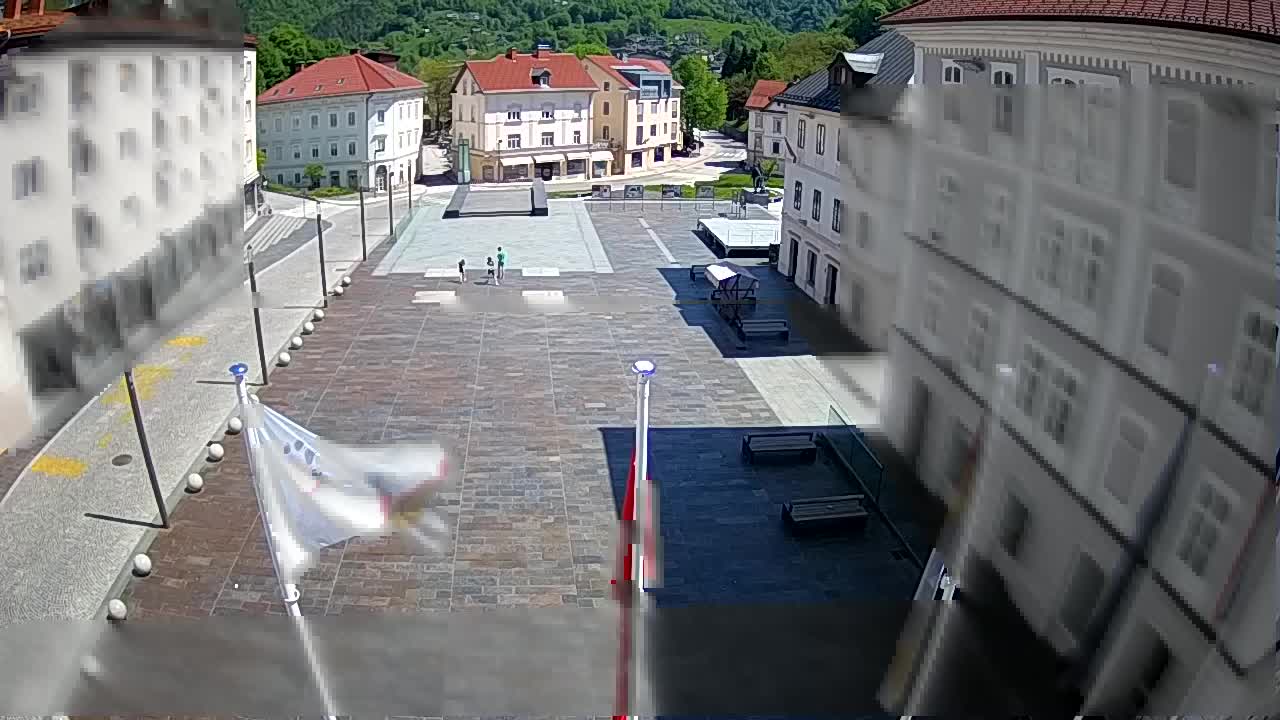 Idrija – Mestni trg (maison du peintre Jurij Tavčar)