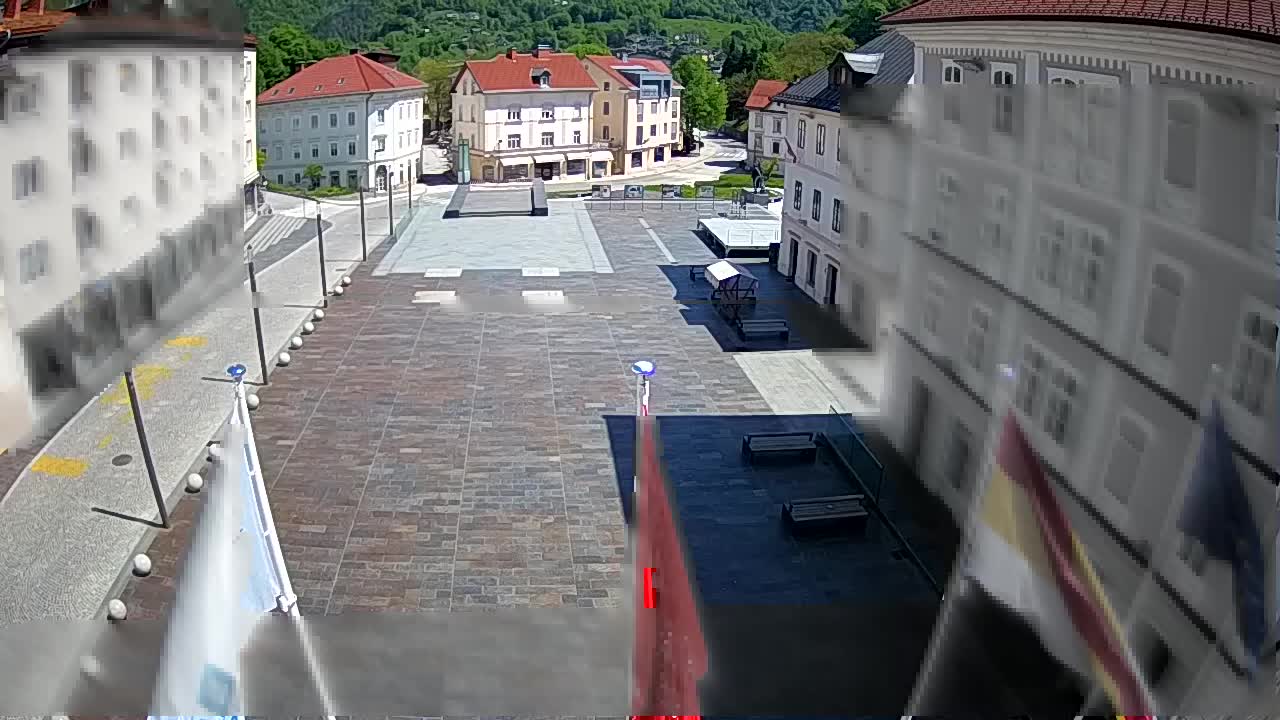 Idrija – Mestni trg (casa natale del pittore Jurij Tavčar)