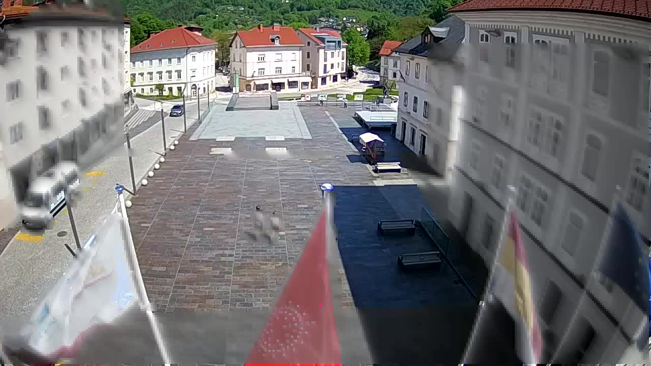 Idrija – Mestni trg (casa natale del pittore Jurij Tavčar)