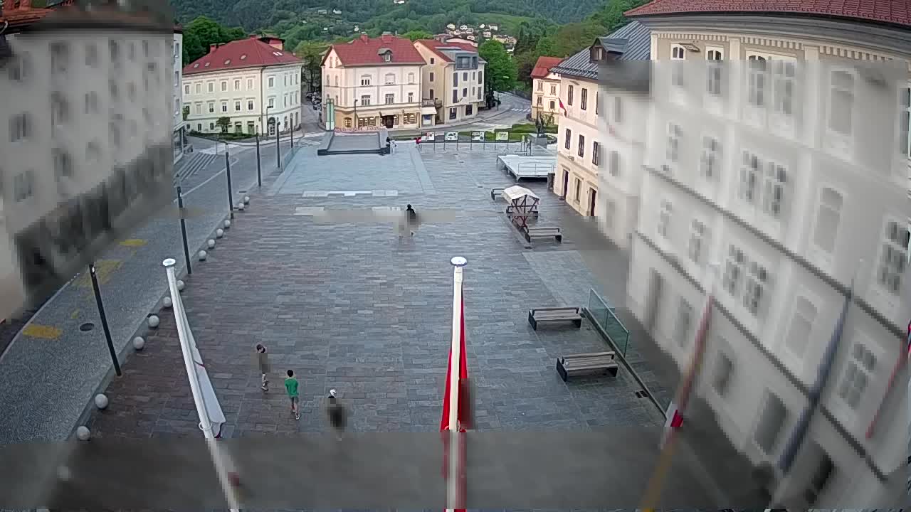 Idrija – Mestni trg (casa del pintor Jurij Tavčar)