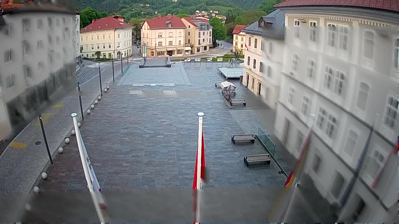 Idrija – Mestni trg (casa del pintor Jurij Tavčar)