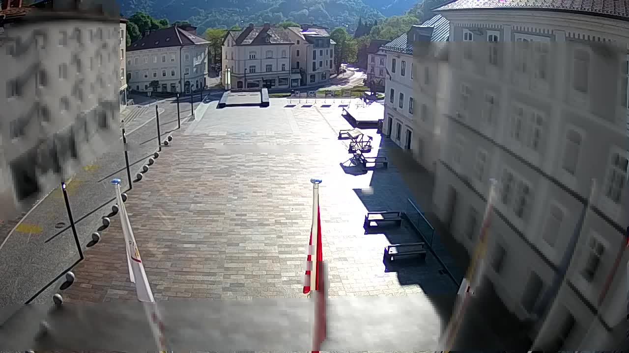 Idrija – Mestni trg (casa del pintor Jurij Tavčar)