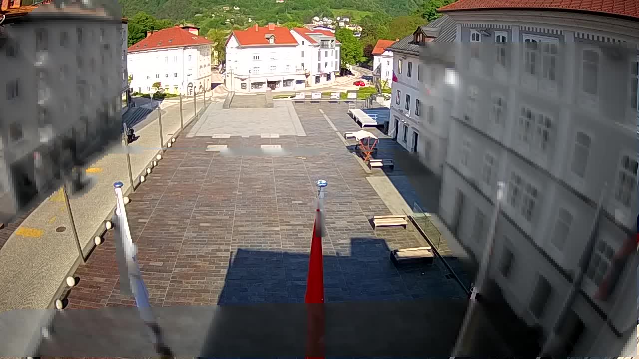 Idrija – Mestni trg (casa natale del pittore Jurij Tavčar)